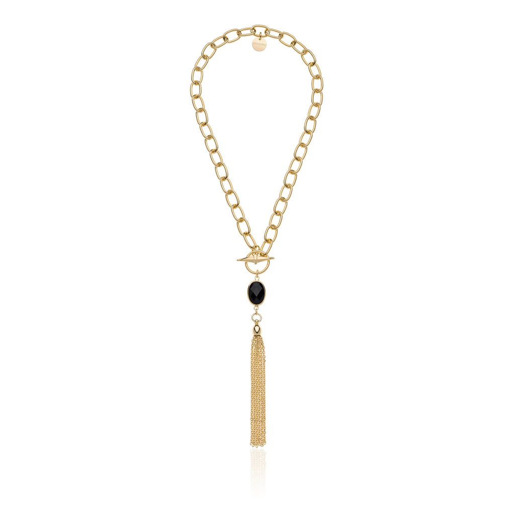 Collana donna Unoaerre Seta con pietra nera 2189