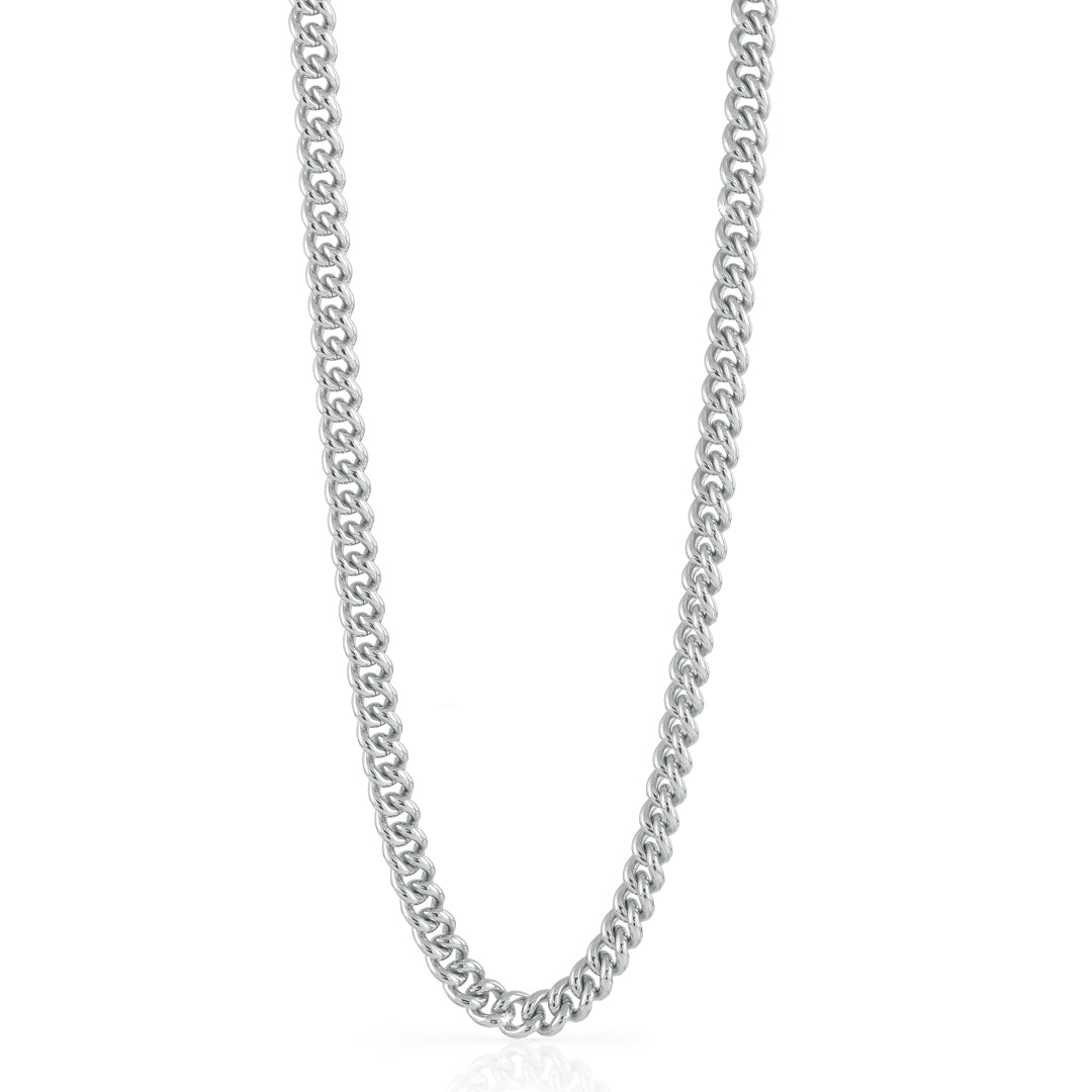 Collana donna Unoaerre catena grumetta piccola in bronzo argentato 1556
