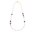 Unoaerre Damen Kette Chanel mit roten und blauen Steinen 2260