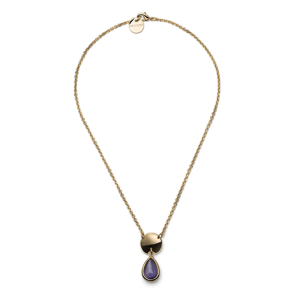 Collana donna Unoaerre con goccia viola 2861