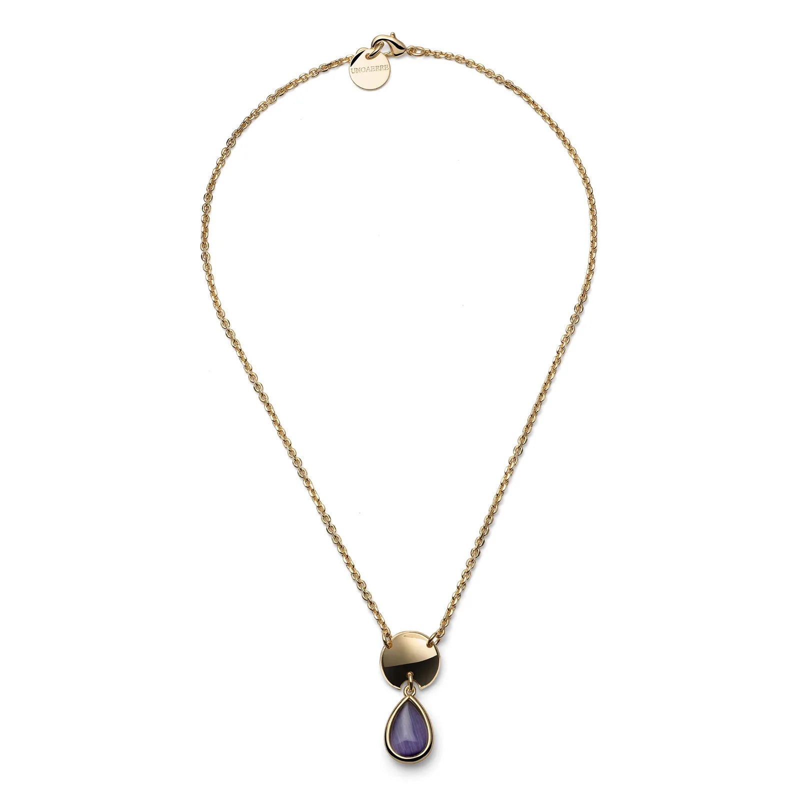 Collana donna Unoaerre con goccia viola 2861