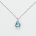Collana donna YUKIKO cuore in topazio azzurro cld4201yx