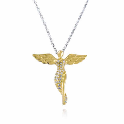 Collier femme ange en argent or Swarovski OSA6438G