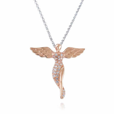 Damenkette Engel aus Roségold-Swarovski OSA6438R