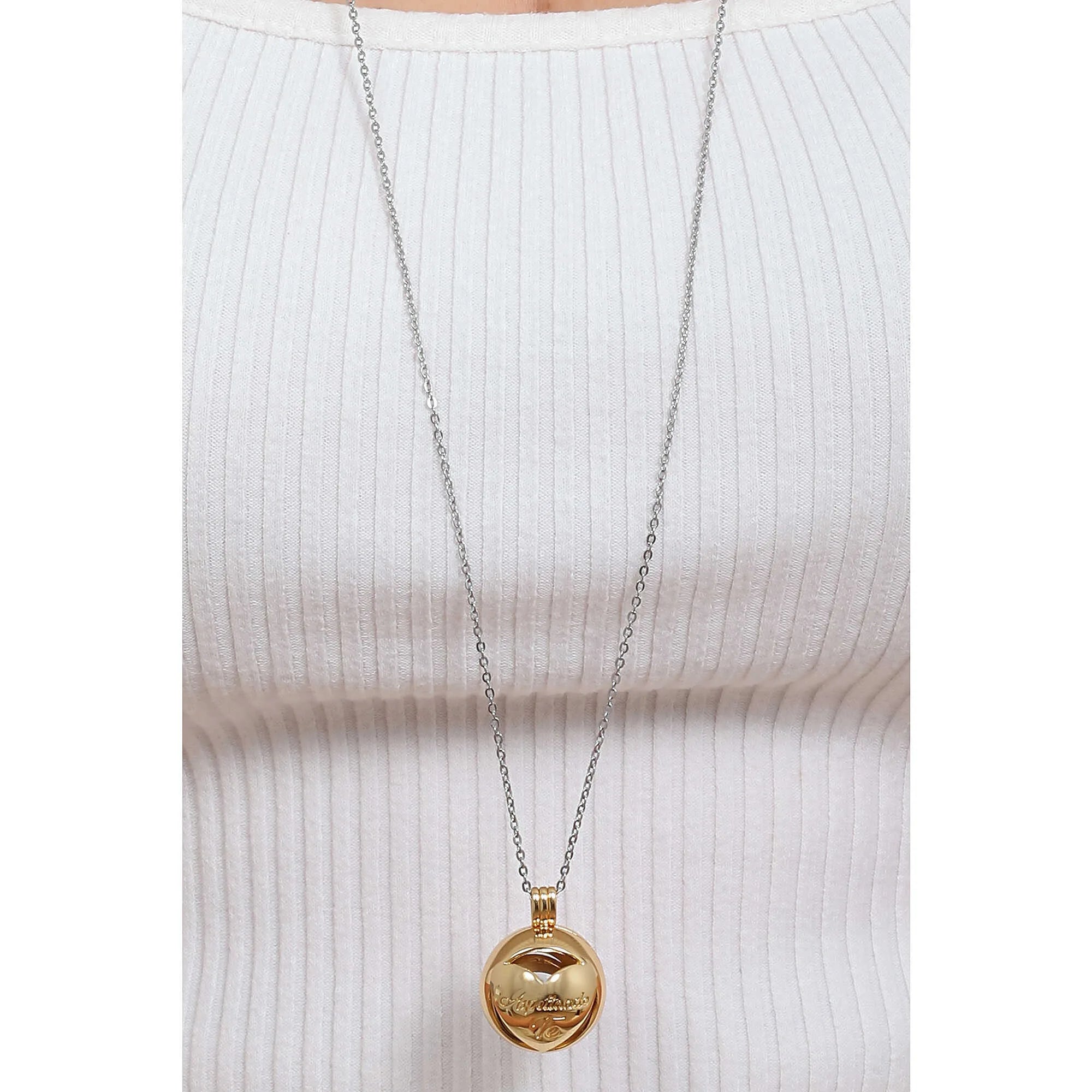 Collana donna chiama angeli gioielli Luca Barra con cuore ck1931