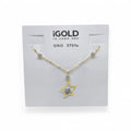 Collana donna con ciondolo stella in oro giallo 9kt