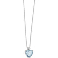 Collana donna con cuore in oro e diamante gioielli Comete Fantasia Di Acquamarina glq 272