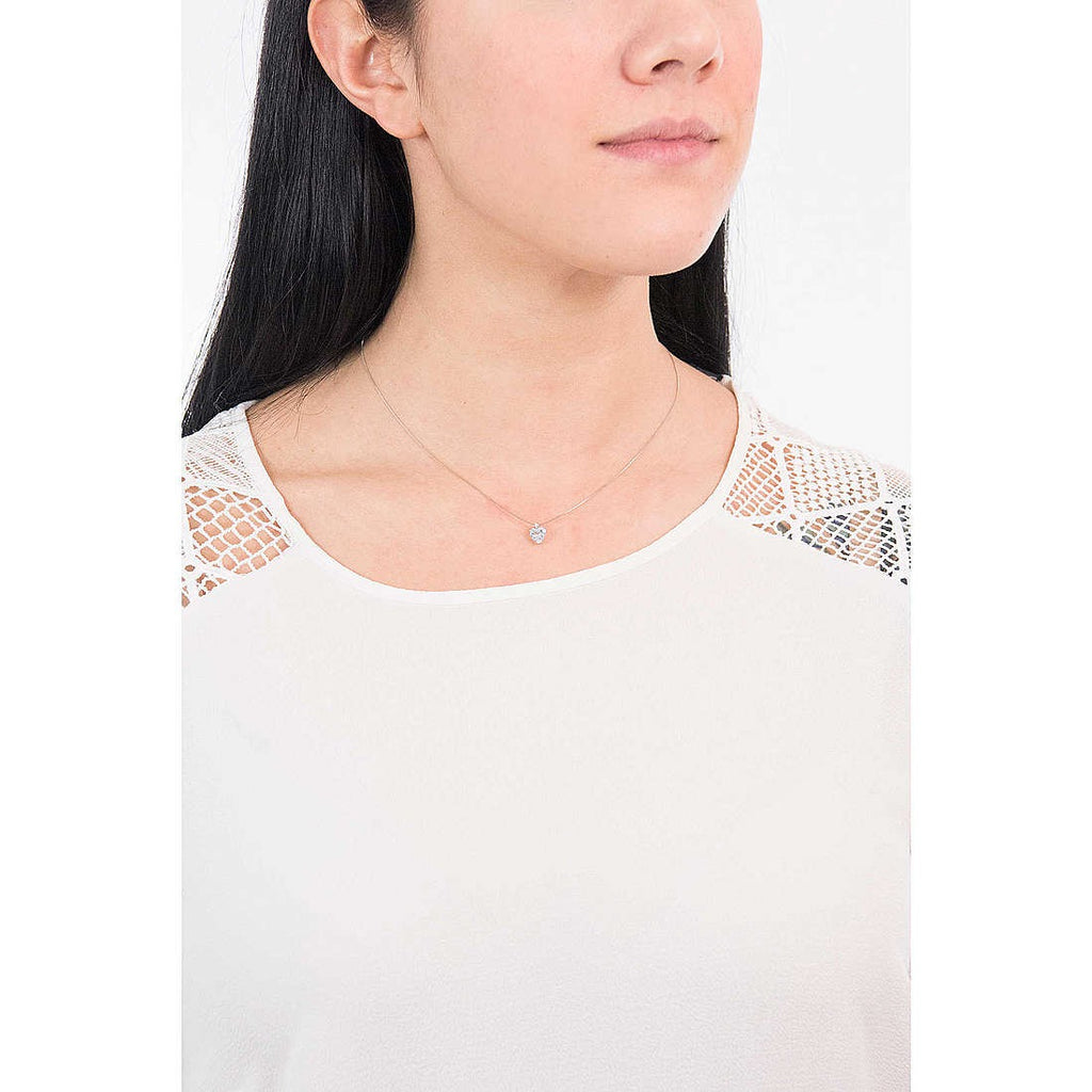 Collana donna con cuore in oro e diamante gioielli Comete Fantasia Di Acquamarina glq 272