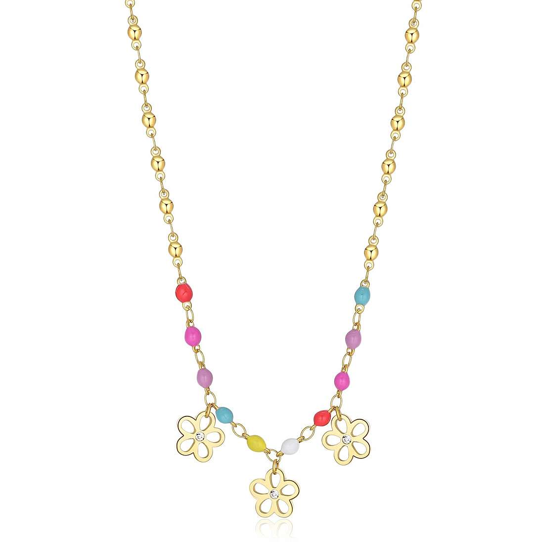 Damenhalskette mit Blumen Schmuck Sagapò Vibes svb20