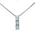 Collana donna con pendente trilogy in oro bianco e diamanti Donnaoro luce dhpt7893.004