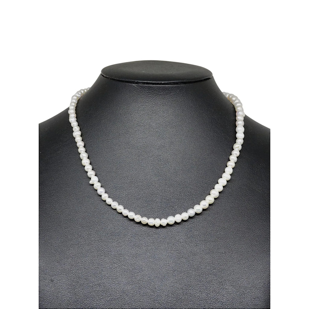 Collana donna con perle naturali bianche terra e mare oro 750