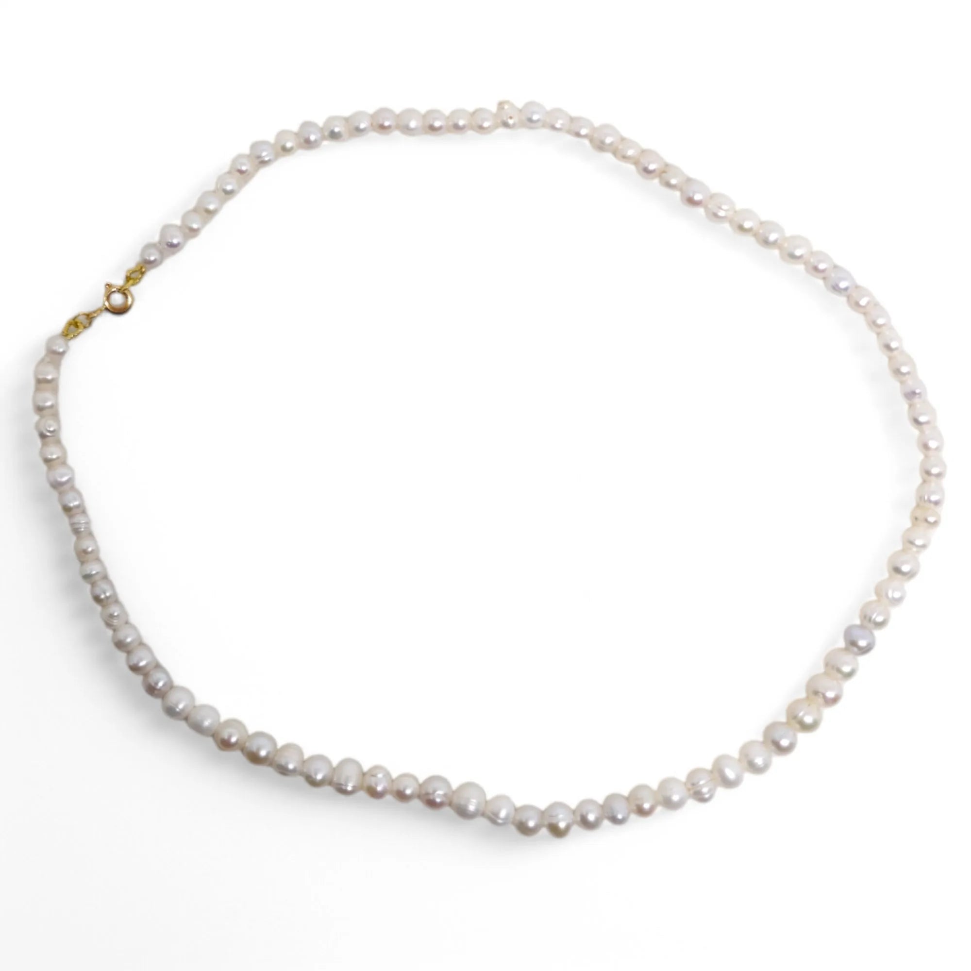 Collana donna con perle naturali bianche terra e mare oro 750