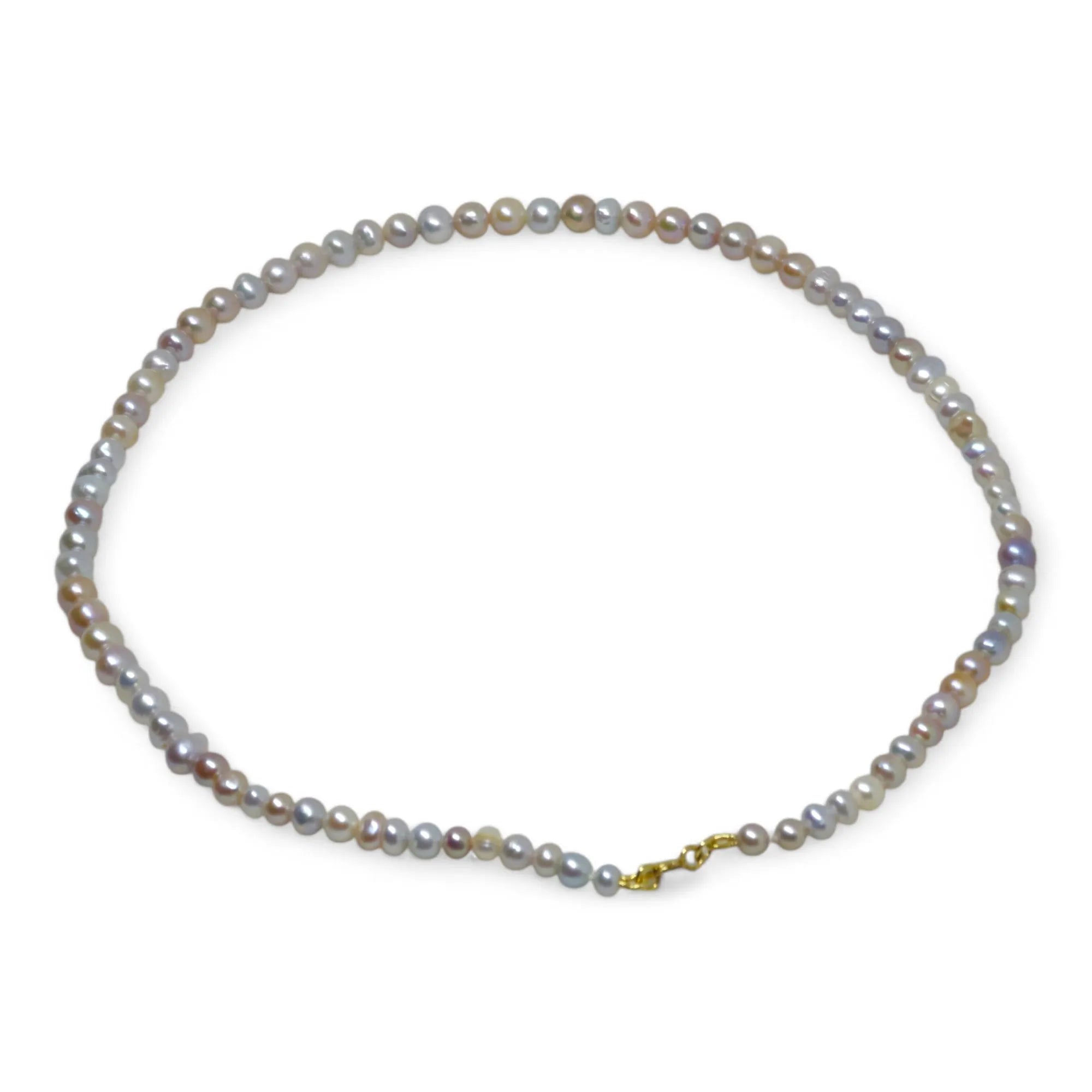 Collana donna con perle naturali terra e mare oro 750