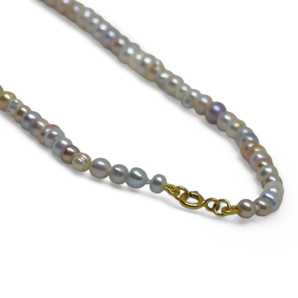 Collana donna con perle naturali terra e mare oro 750