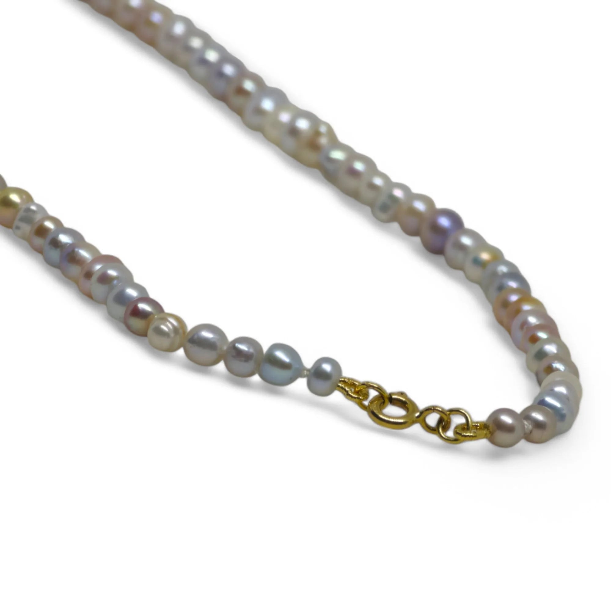 Collana donna con perle naturali terra e mare oro 750