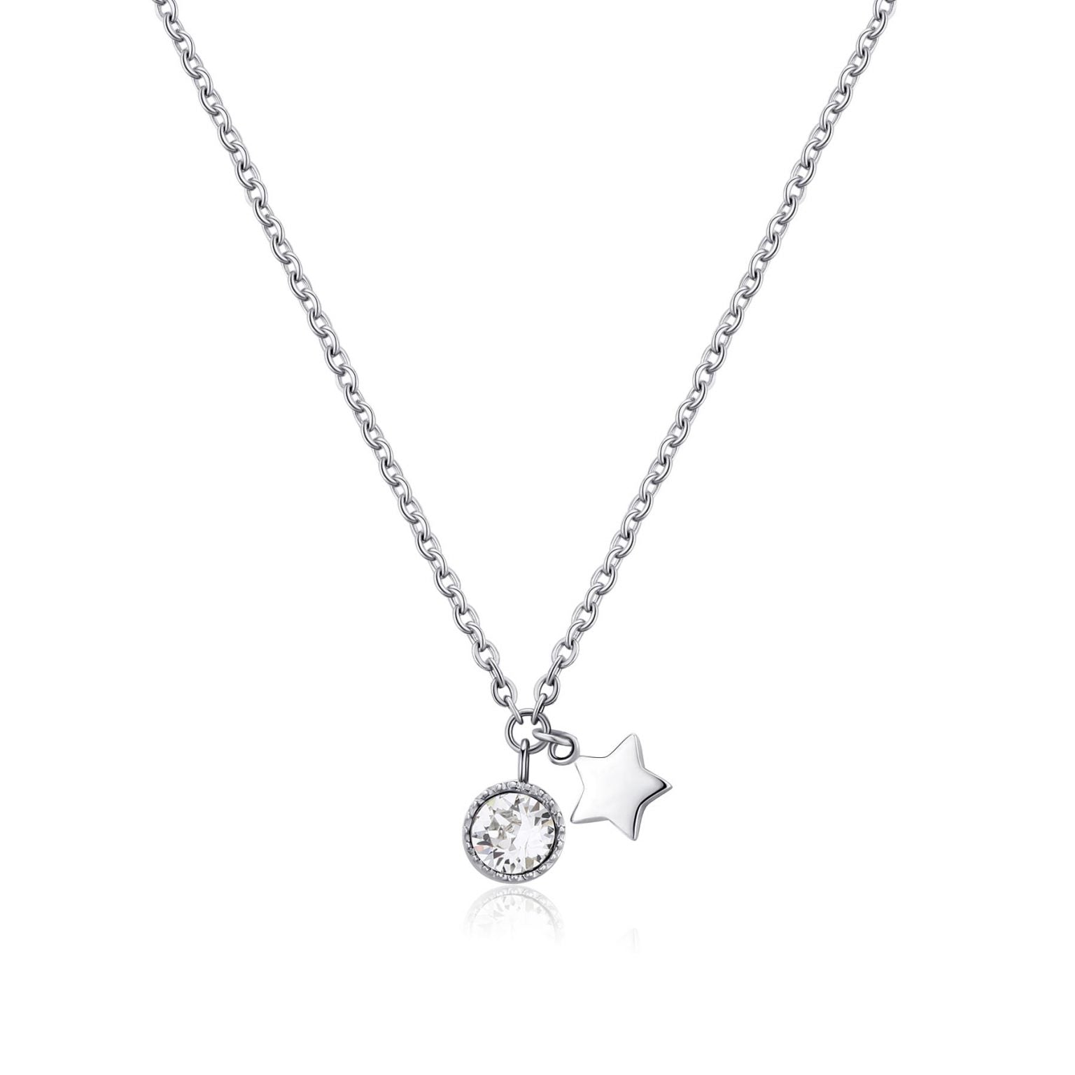 Collana donna con punto luce e stella Sagapò donna skt23