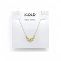Collana donna con sfere dorate in oro giallo 9 carati