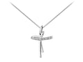 Collana donna croce in oro bianco e diamanti Donnaoro luce dhpf7369.001