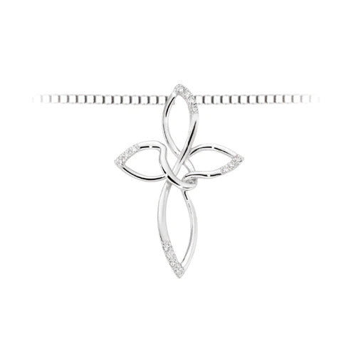 Collana donna croce in oro e diamanti Donnaoro lpf10127.005