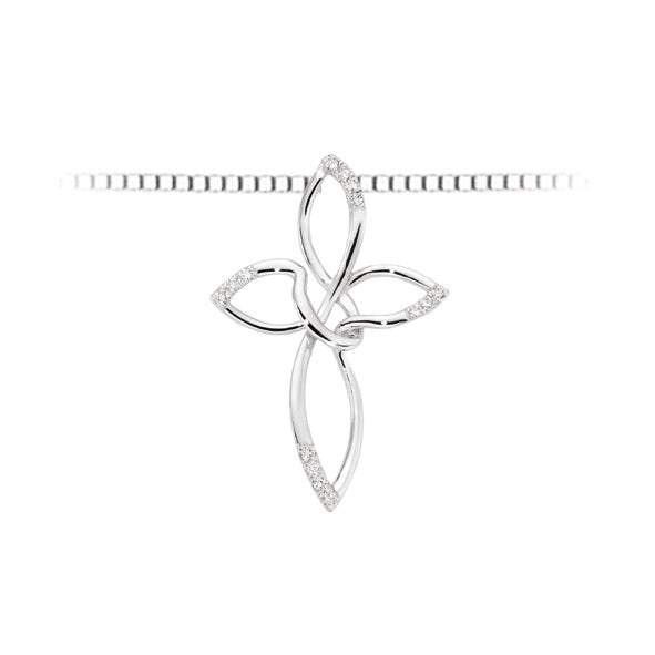 Collana donna croce in oro e diamanti Donnaoro lpf10127.005