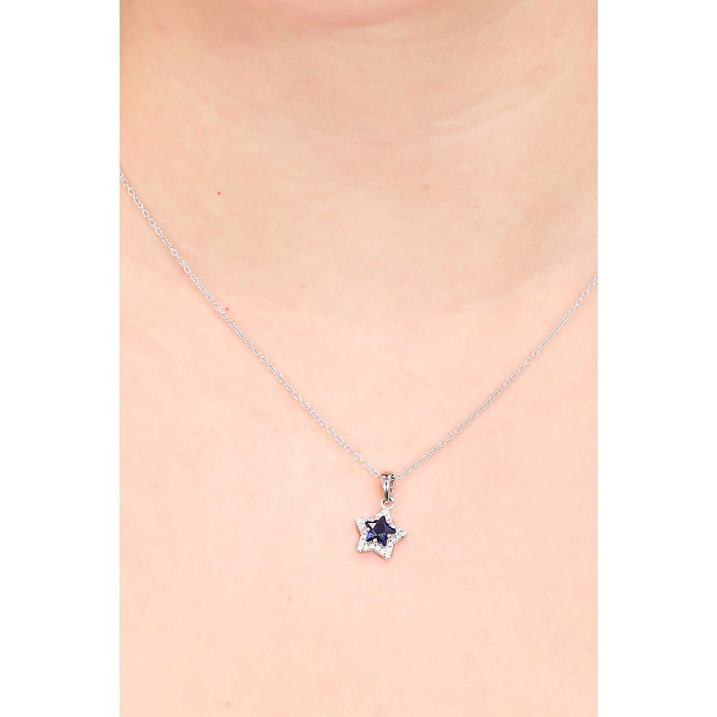 Collana donna gioielli 4US Cesare Paciotti 4UCL5396W ciondolo stella blu