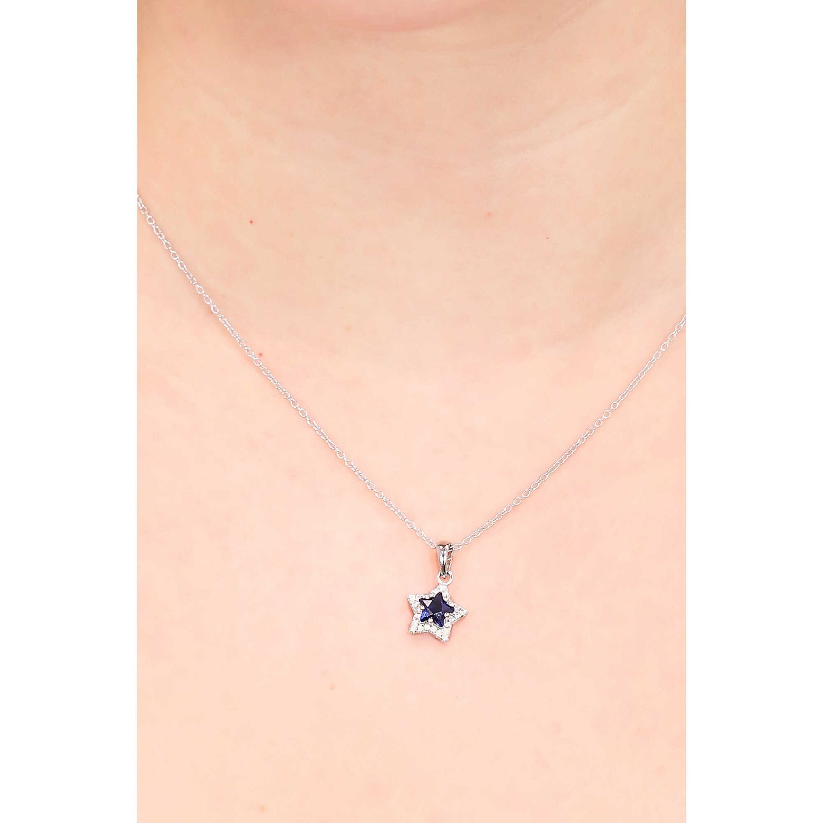 Collana donna gioielli 4US Cesare Paciotti 4UCL5396W ciondolo stella blu