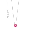 Collana donna gioielli Comete Fantasia in oro rosa e cuore con Topazio glb 1548