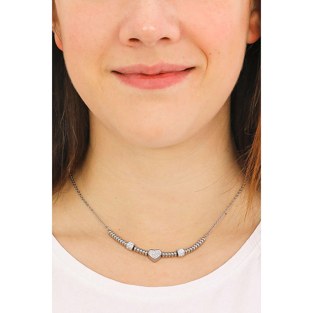Collana donna gioielli Luca Barra cuore ck1487