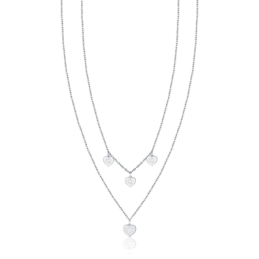 Collana donna gioielli Luca Barra cuori ck1548