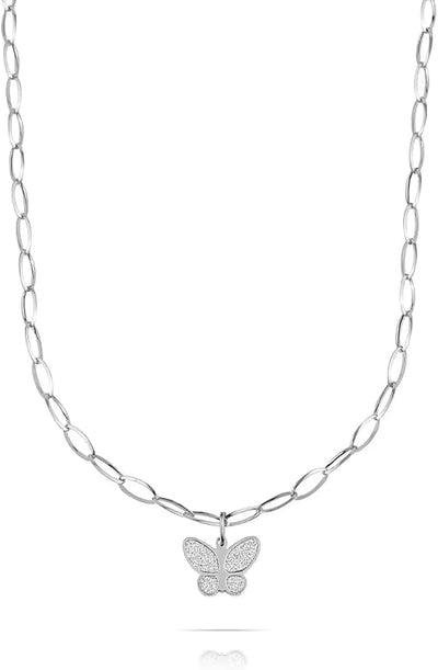 Collana donna gioielli Ops Objects Glitter opscl-835 pendente farfalla
