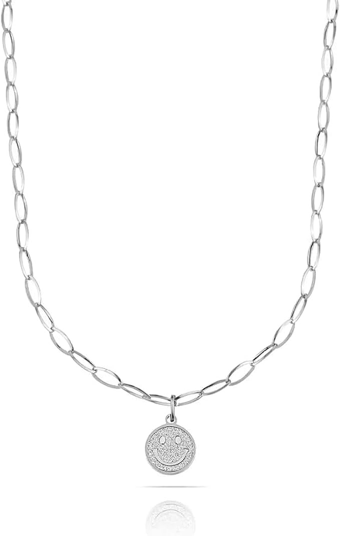 Collana donna gioielli Ops Objects Glitter opscl-836 con ciondolo smile