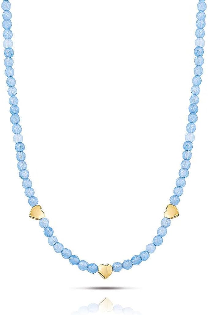 Collana donna gioielli Ops Objects Love Spheres opscl-856 con cuori dorati