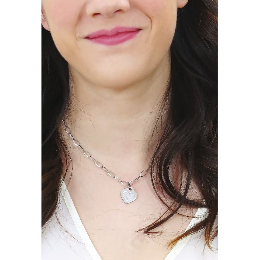 Collana donna gioielli Ops Objects OPSCL-775 con pendente cuore glitter