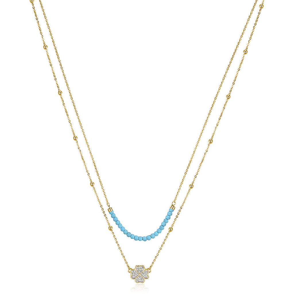 Collana donna gioielli Sagapò Aurora quadrifoglio sar03