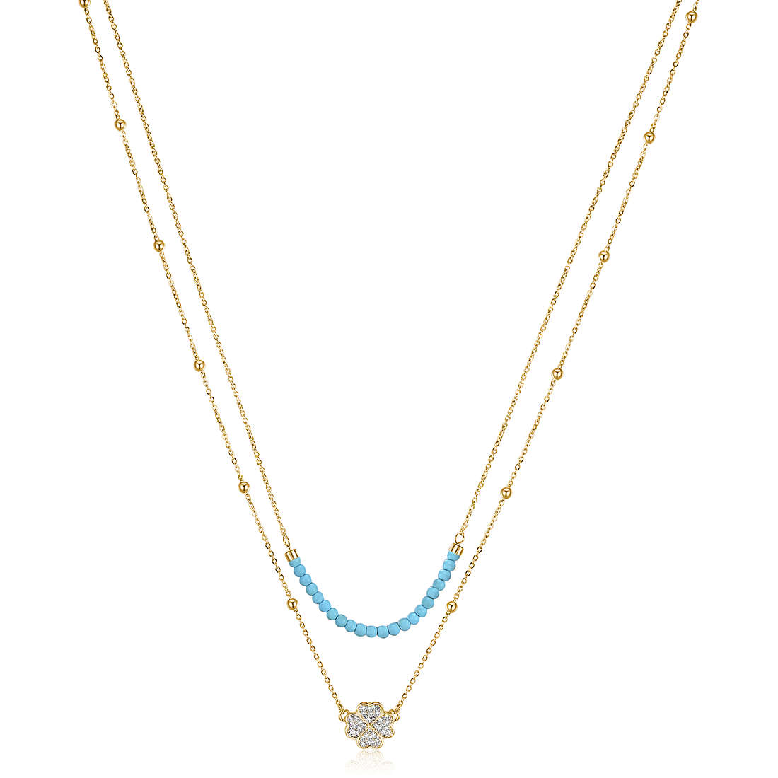 Collana donna gioielli Sagapò Aurora quadrifoglio sar03