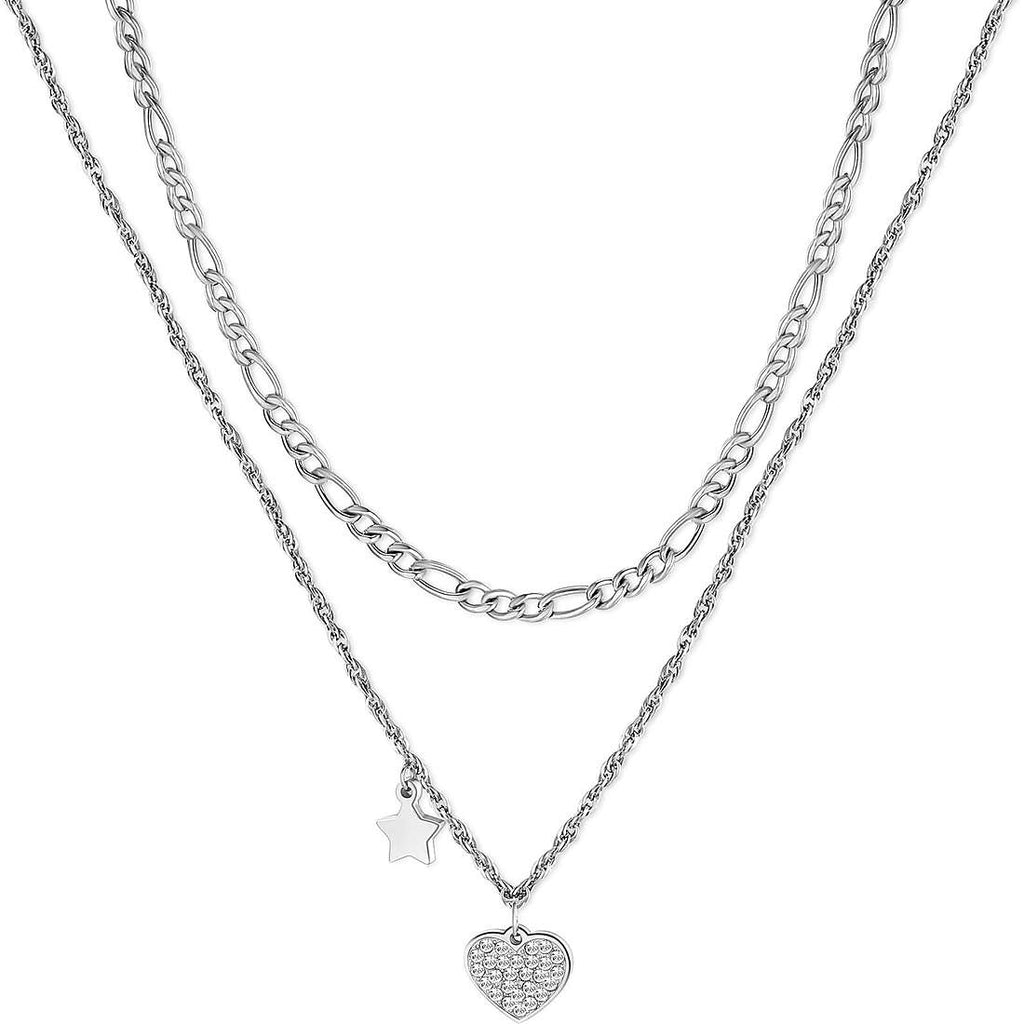 Collana donna gioielli Sagapò Aurora sar24 con cuore zirconato