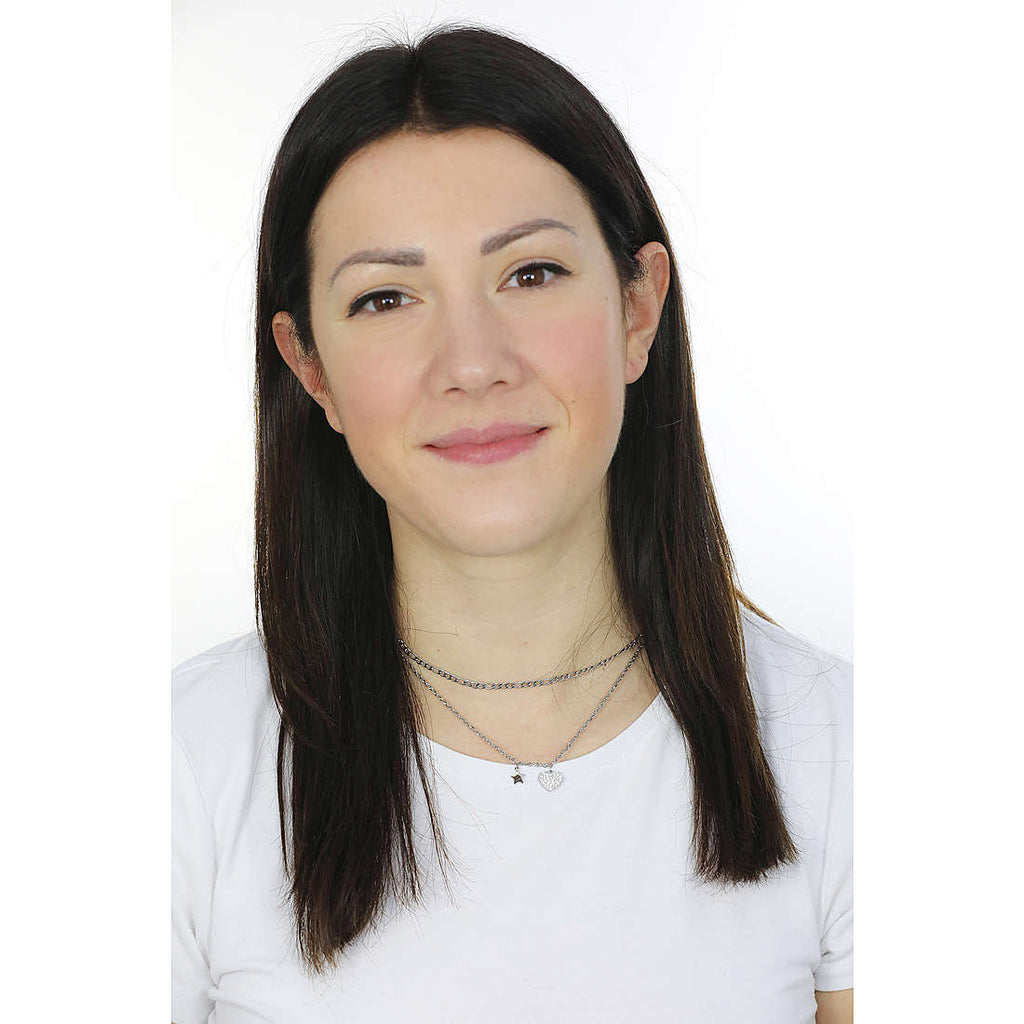Collana donna gioielli Sagapò Aurora sar24 con cuore zirconato