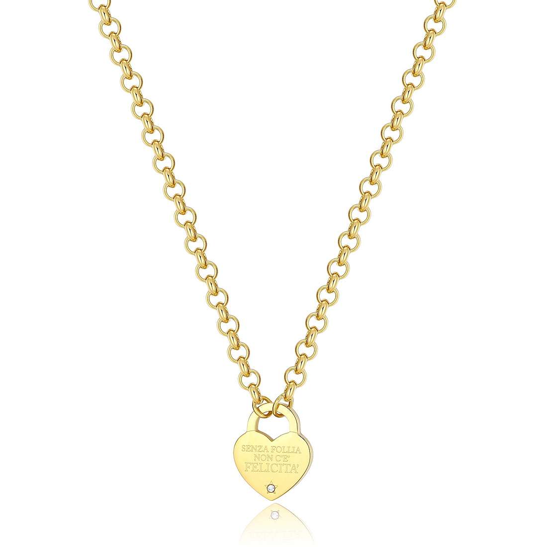 Collana donna gioielli Sagapò Be My Always sbm77 Senza follia non c'è felicità