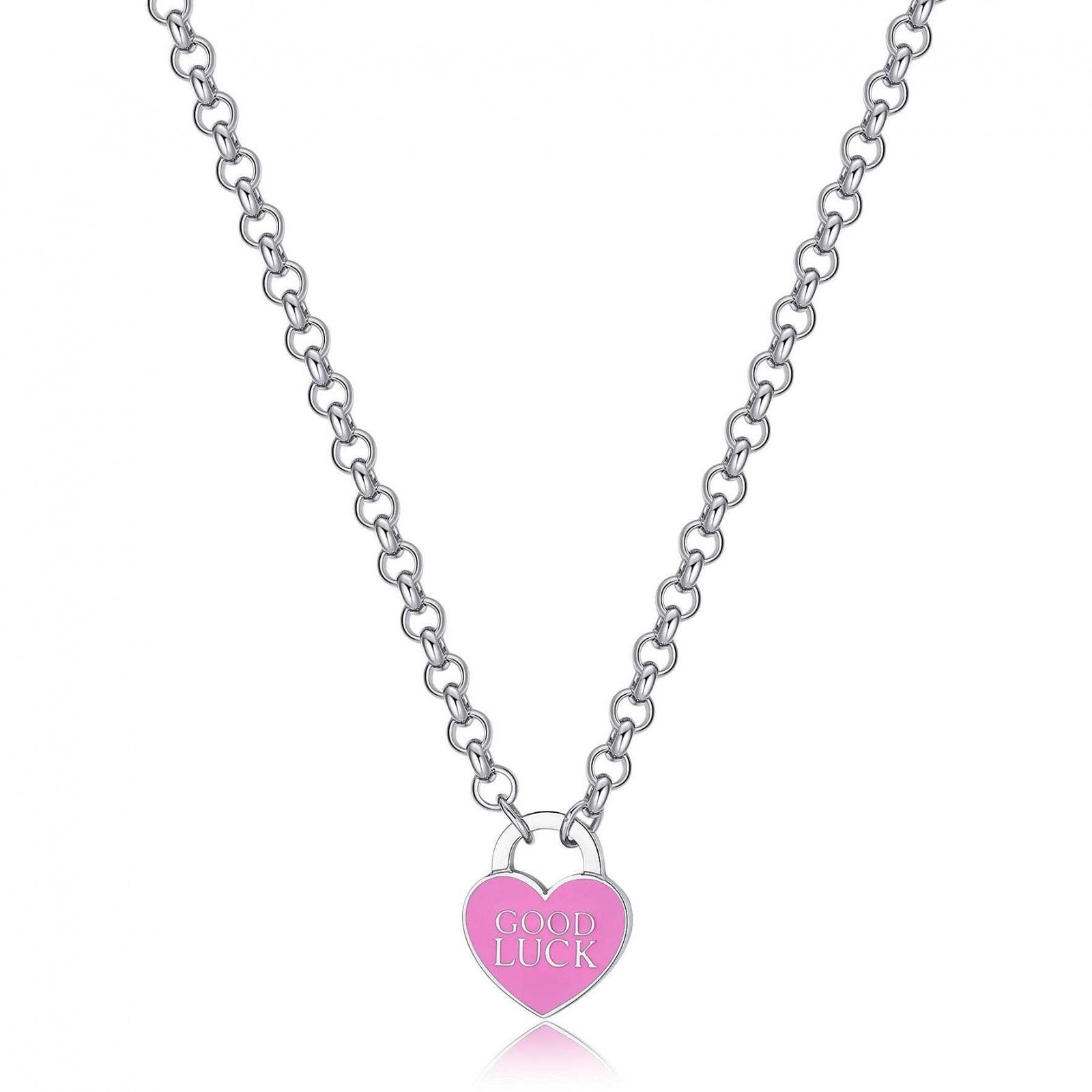 Collana donna gioielli Sagapò Be My Always sbm84 cuore rosa