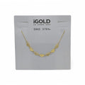 Collana donna girocollo con cuore in oro giallo 9 carati