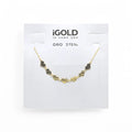 Collana donna girocollo con cuori in oro giallo 9 carati