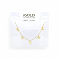 Collana donna girocollo con stelle e luna in oro giallo 9 kt