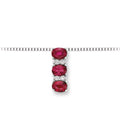 Damen-Halskette, Collier, Trilogy, Gold und Diamanten mit Rubinen, Kollektion Luce 149 Linie Iride – Donnaoro dhpr9618.004