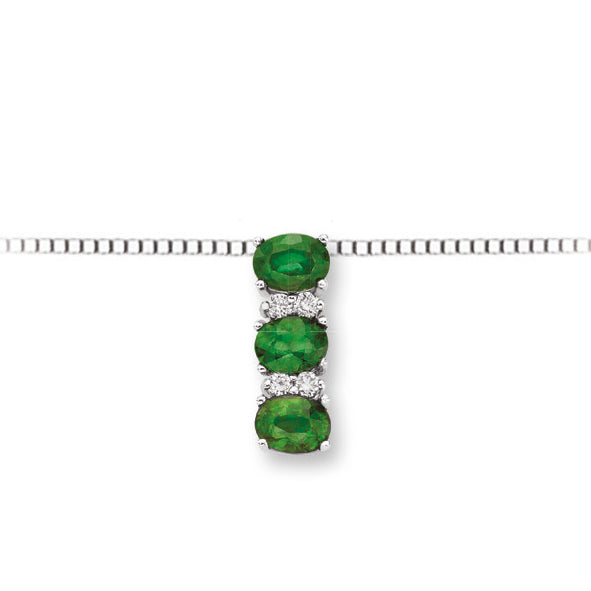 Collana donna girocollo trilogy in oro e diamanti con smeraldi collezione luce 149 linea iride trilogy – DonnaOro dhpe9618.004
