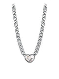 Collana donna in Acciaio con Cuore con cristallo bianco S’agapo SYL07