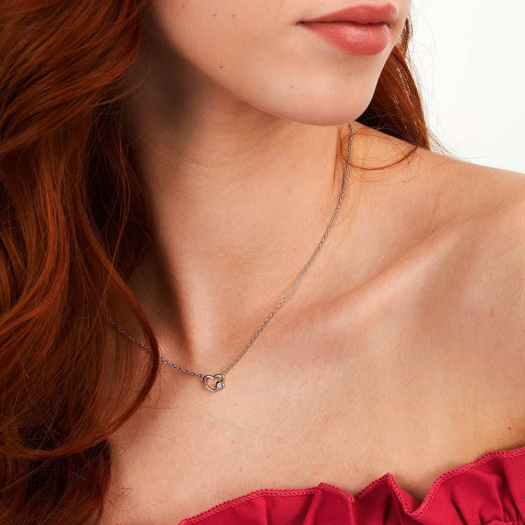 Collana donna in argento La petite story con ciondolo cuore lps10awv02