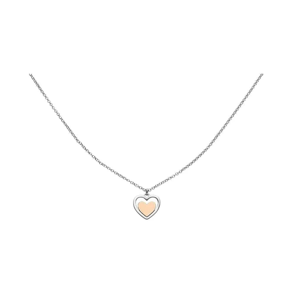 Collana donna in argento Stroili con pendente cuore rosa