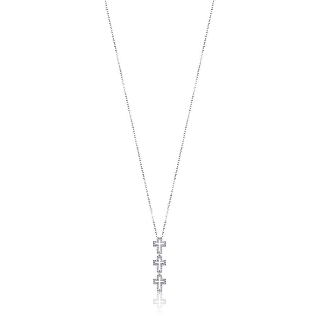 Collana donna in argento con croci gioielli Melitea mc294