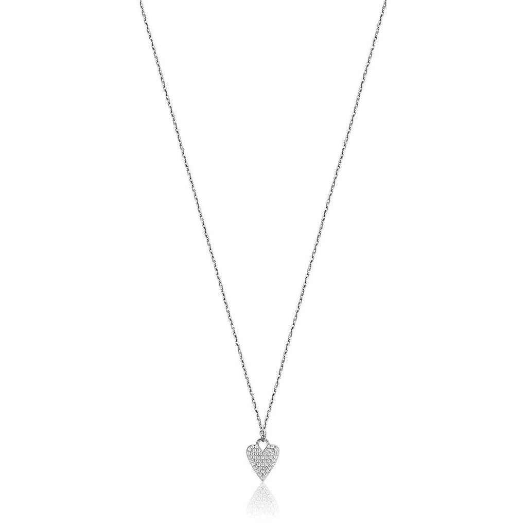 Collana donna in argento con cuore zirconato gioielli Melitea mc290