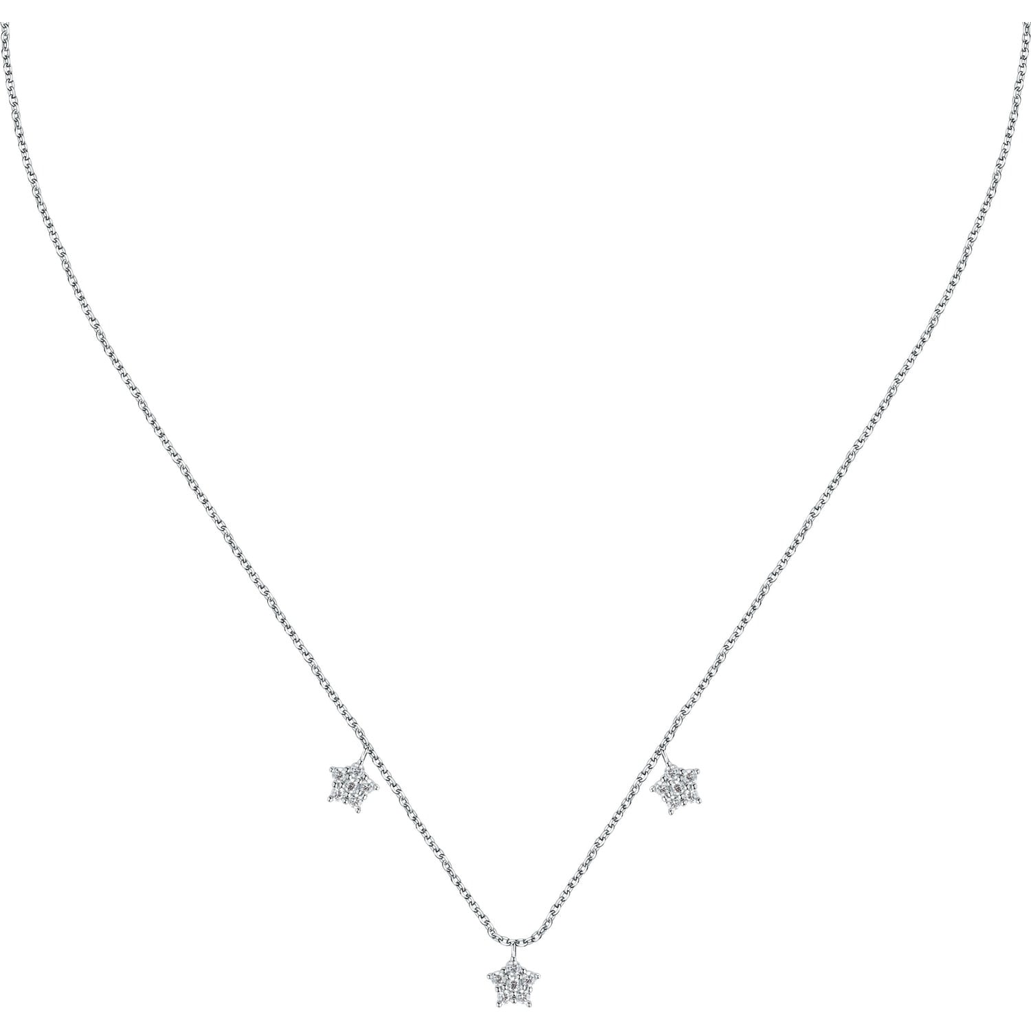 Damenhalskette aus Silber mit Sternen Le petite story lps10awv04